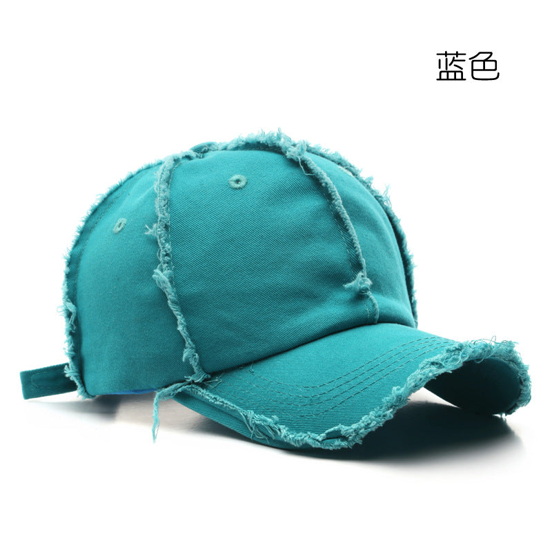 Venta al por mayor Paneles de color liso Algodón lavado y gorra con visera